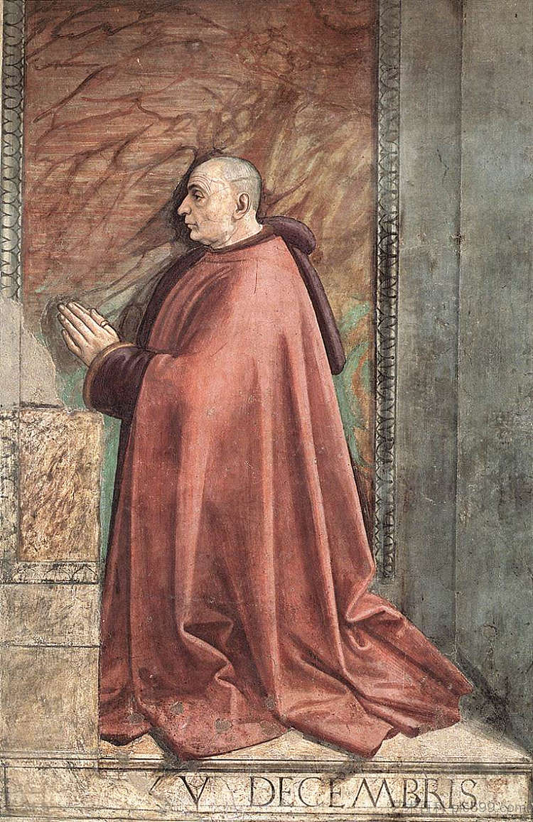 弗朗切斯科·萨塞蒂的肖像 Portrait of Francesco Sassetti (1483)，多梅尼科·基兰达约