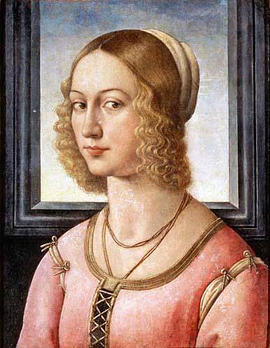 乔凡娜·托尔纳布奥尼的肖像 Portrait of Giovanna Tornabuoni (c.1485 - c.1488)，多梅尼科·基兰达约