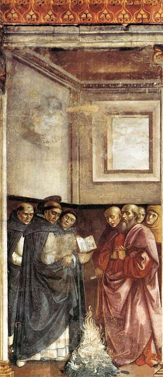 圣多米尼克燃烧异端著作 St. Dominic Burning Heretical Writings (1486 – 1490)，多梅尼科·基兰达约