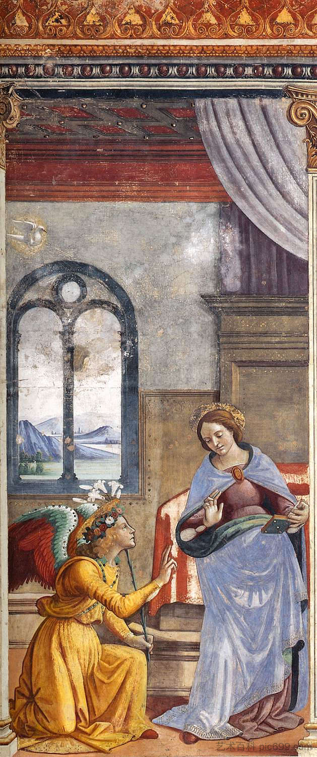 天使报喜 The Annunciation (1486 - 1490)，多梅尼科·基兰达约