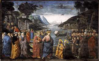 圣彼得和圣安德鲁的召唤 The Calling of St. Peter and St. Andrew (1481)，多梅尼科·基兰达约