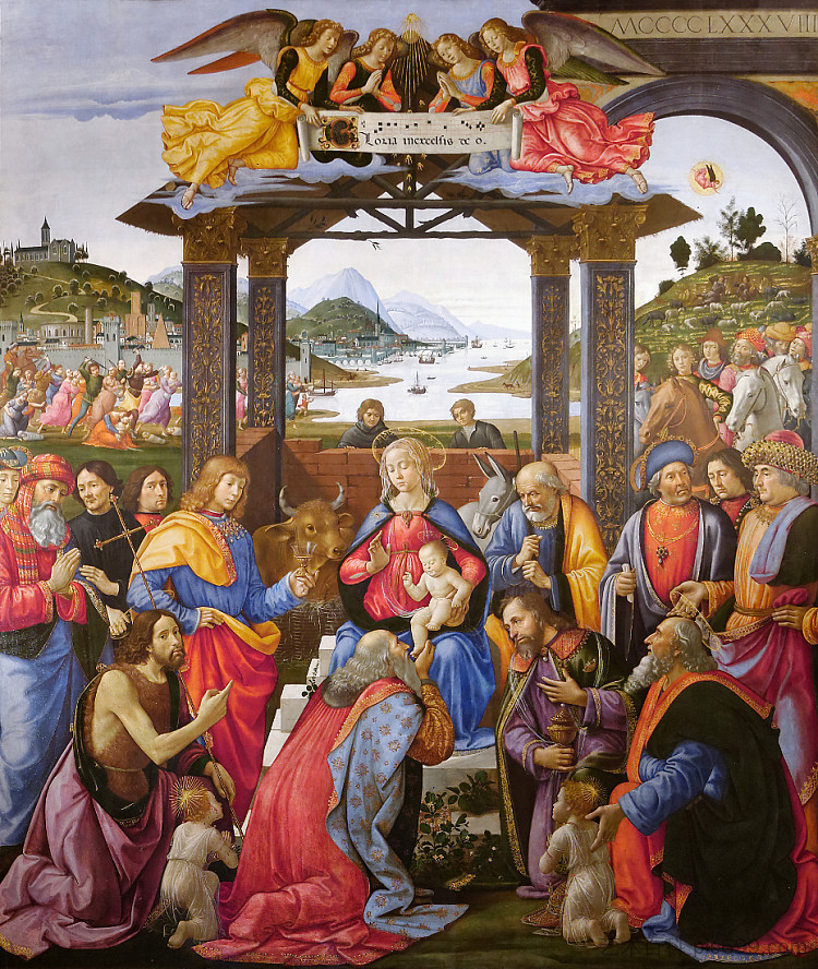 贤士的崇拜 The Adoration of the Magi (1488)，多梅尼科·基兰达约