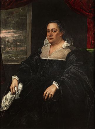 多加雷萨的肖像 Portrait of a dogaressa，多梅尼科·丁托列托