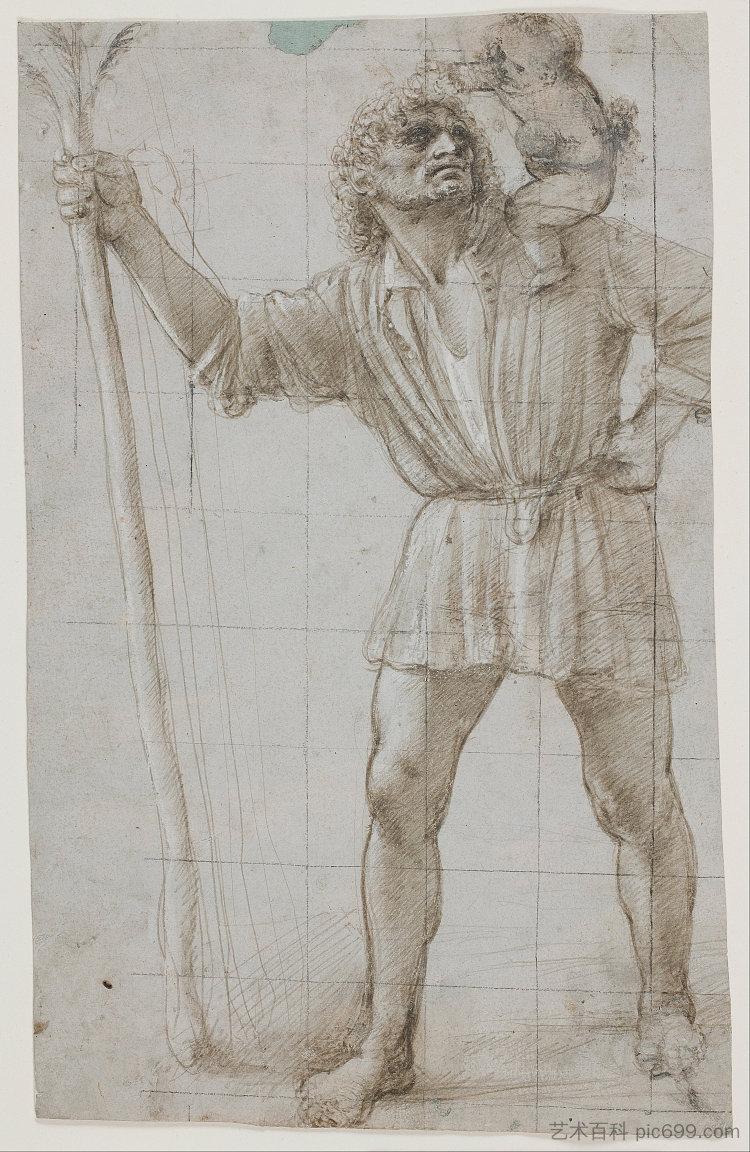 圣克里斯托弗与婴儿耶稣 St. Christopher with the Infant Jesus (1490),多纳托·布拉曼特