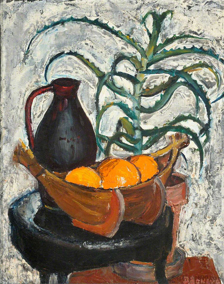 静物与橙子和龙舌兰 Still Life with Oranges and Agave，多拉博内瓦