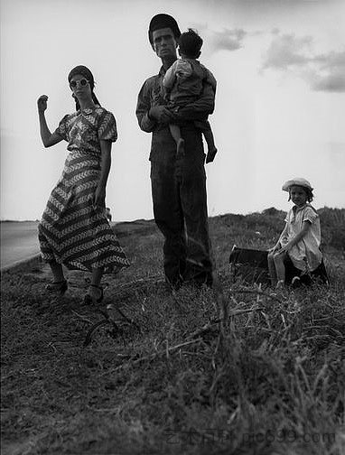 家人在路上，俄克拉荷马州 Famille Sur La Route, Oklahoma (1938)，多萝西娅·兰格