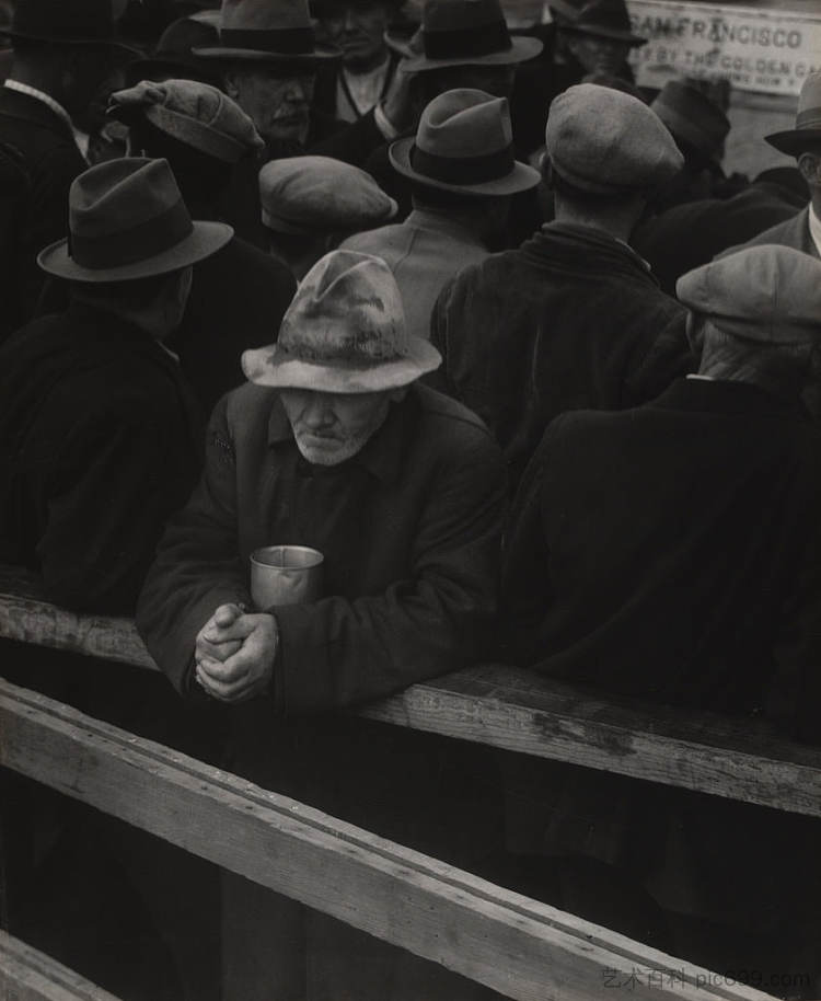 白色天使面包线，旧金山 White Angel Bread Line, San Francisco (1933)，多萝西娅·兰格