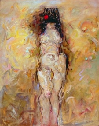 女艺术家， 裸体， 站立 Woman Artist, Nude, Standing (1987)，多萝西娅·坦宁