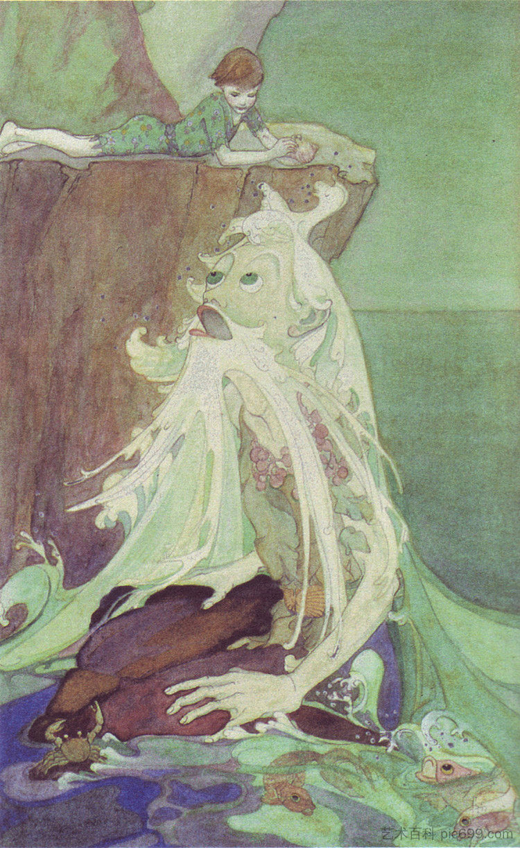 哈德逊迷失的小男孩的插图 Illus. for A Little Boy Lost by Hudson (1920),多萝西·拉斯罗普