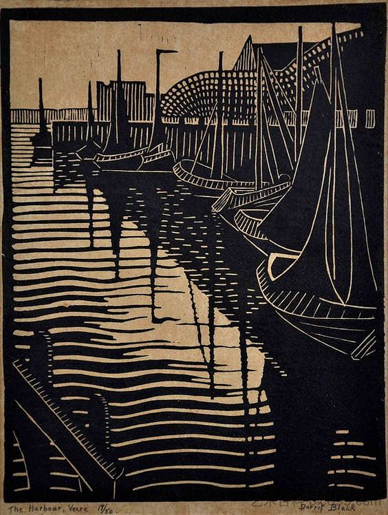 海港， 韦尔 Harbour, Veere (1929)，多里特·布莱克