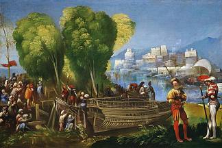 利比亚海岸的埃涅阿斯和阿查特斯 Aeneas and Achates on the Libyan Coast (1520)，多索·多西