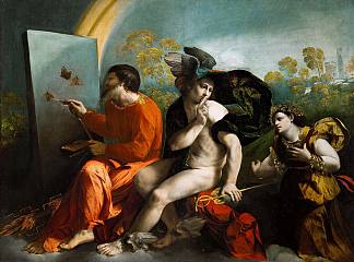 木星、水星和美德 Jupiter, Mercury and Virtue (1524)，多索·多西