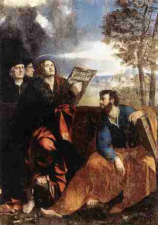 圣约翰和巴塞洛缪与捐助者 Sts John and Bartholomew with Donors (1527)，多索·多西