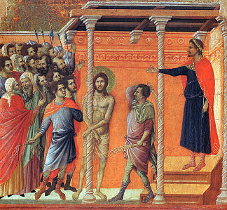 基督的鞭打 Flagellation of Christ (1308 – 1311)，杜乔·迪·博尼塞尼亚