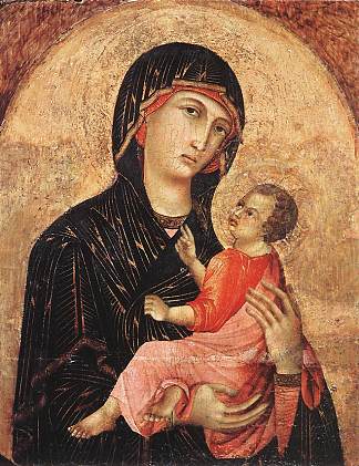 麦当娜与圣子 （编号：593） Madonna and Child (no. 593) (c.1280)，杜乔·迪·博尼塞尼亚