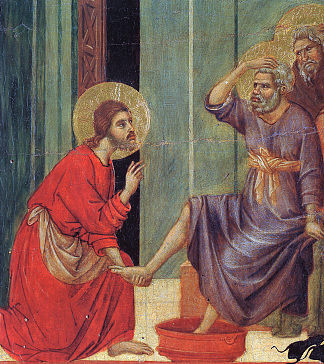 洗脚（片段） Washing of feet (Fragment) (1308 – 1311)，杜乔·迪·博尼塞尼亚