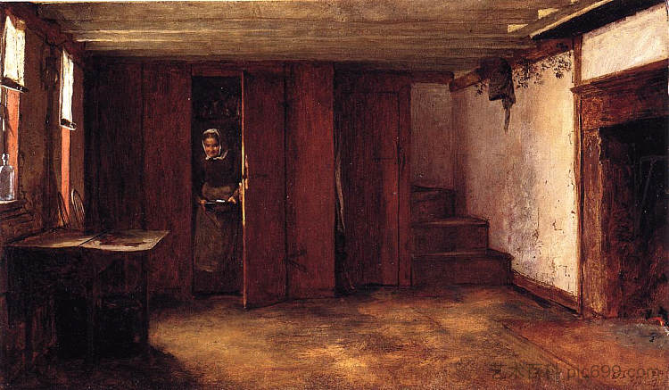 苏珊·雷的厨房 - 楠塔基特 Susan Ray's Kitchen - Nantucket (1875),伊斯特曼·约翰逊