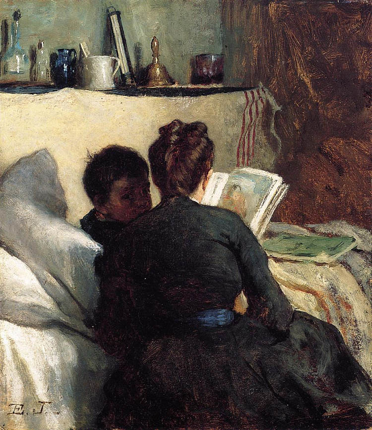 小康养院 The Little Convalescent (1880)，伊斯特曼·约翰逊