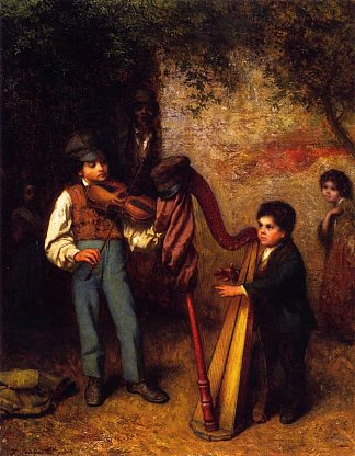 青年音乐家 The Young Musicians (1862)，伊斯特曼·约翰逊