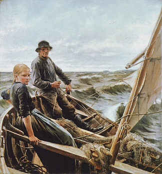 海上 At sea (1883)，阿尔伯特·埃德尔费尔特