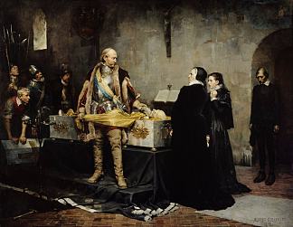 查尔斯公爵侮辱克拉斯·弗莱明的尸体 Duke Charles insulting the Corpse of Clas Fleming (1878; Finland                     )，阿尔伯特·埃德尔费尔特