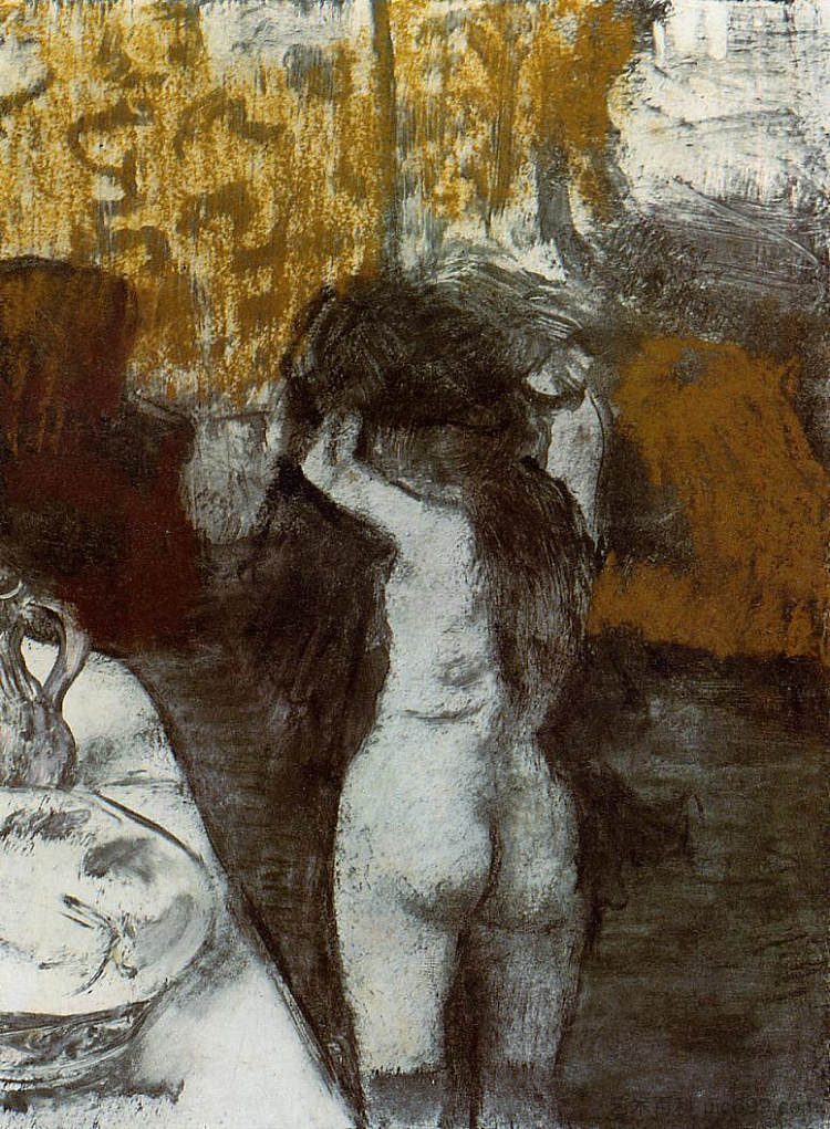 沐浴后 After the Bath (c.1876 - c.1877)，埃德加·德加