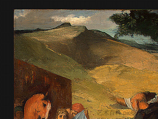 亚历山大和布塞法勒斯(局部) Alexander and Bucephalus (detail) (1861),埃德加·德加
