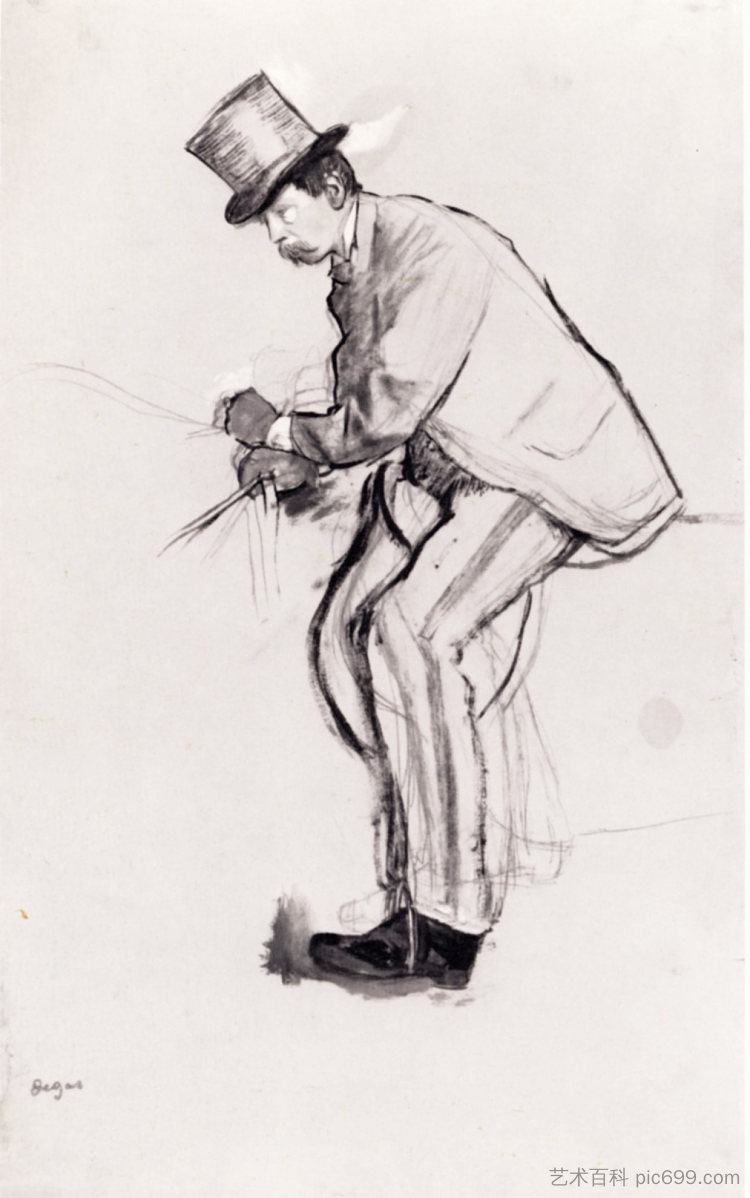 业余骑师 Amateur Jockey (1870)，埃德加·德加