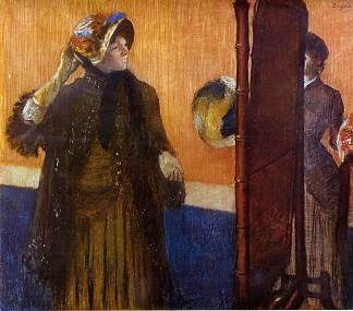 在米勒家 At the Milliner’s (1882)，埃德加·德加