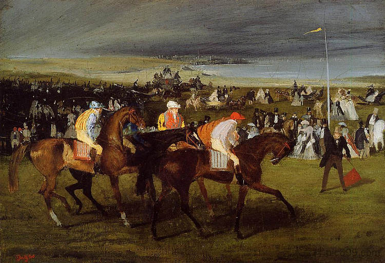 在比赛中。开始 At the Races. the Start (1861 - 1862)，埃德加·德加