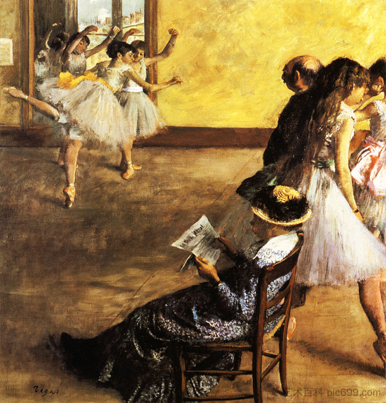 芭蕾舞课，舞厅 Ballet Class, the Dance Hall (1880)，埃德加·德加