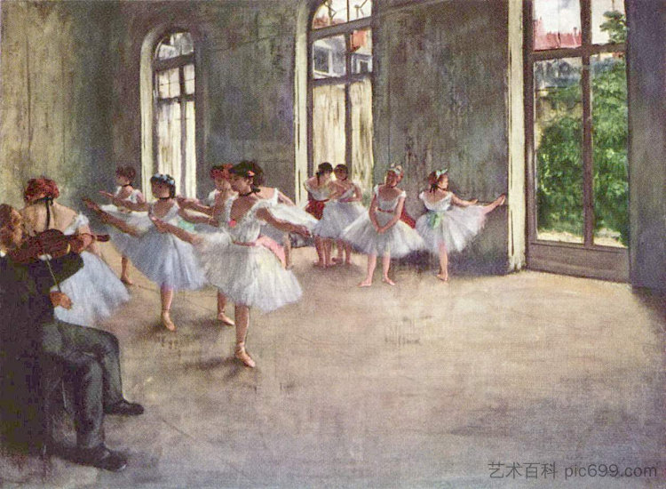 芭蕾舞排练 Ballet Rehearsal (1873)，埃德加·德加