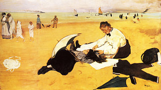 海滩场景 Beach Scene (1877)，埃德加·德加