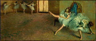 芭蕾舞前(细节) Before the Ballet (detail) (1890 – 1892)，埃德加·德加