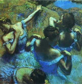 蓝色的舞者 Blue Dancers (c.1899)，埃德加·德加