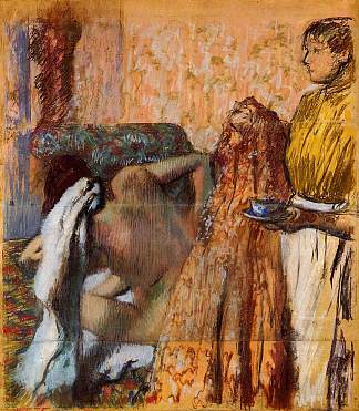 沐浴后早餐 Breakfast after Bath (c.1893 – c.1898)，埃德加·德加