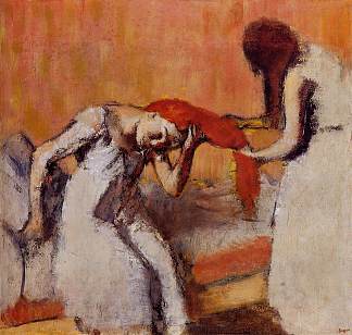 梳头发 Combing the Hair (c.1896 – c.1900)，埃德加·德加