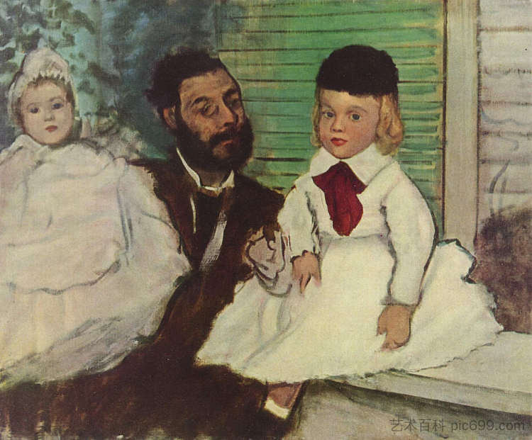 勒皮克伯爵和他的儿子们 Comte Le Pic and his Sons (1870),埃德加·德加