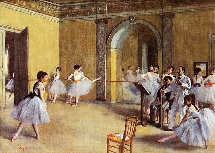 歌剧院的舞蹈课，勒佩莱蒂耶街 Dance Class at the Opera, rue Le Peletier (1872)，埃德加·德加