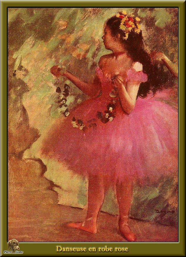 穿着粉红色连衣裙的舞者 Dancer in pink dress (1880)，埃德加·德加