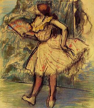 拿着扇子的舞者 Dancer with a Fan (c.1897 – c.1901)，埃德加·德加