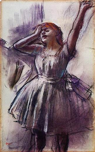 举起左臂的舞者 Dancer with Left Arm Raised (1887)，埃德加·德加