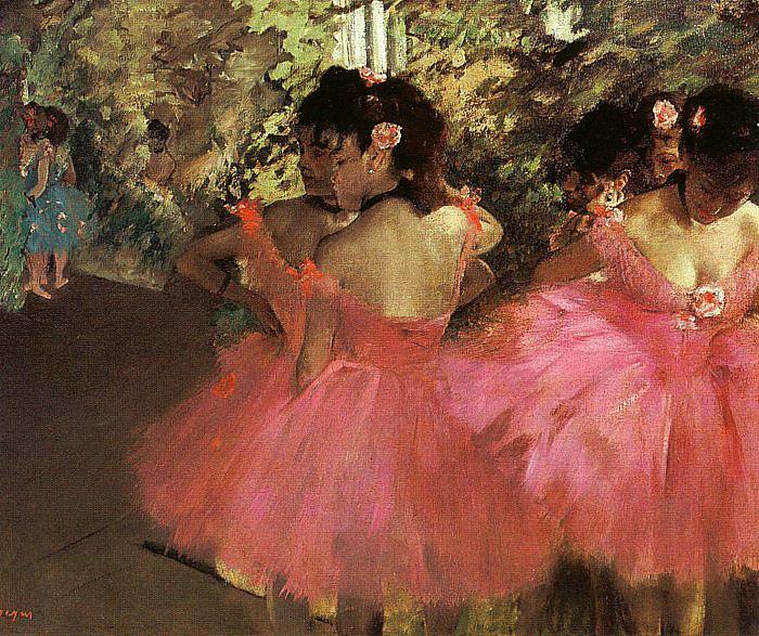 粉红舞者 Dancers in Pink (1880 - 1885)，埃德加·德加