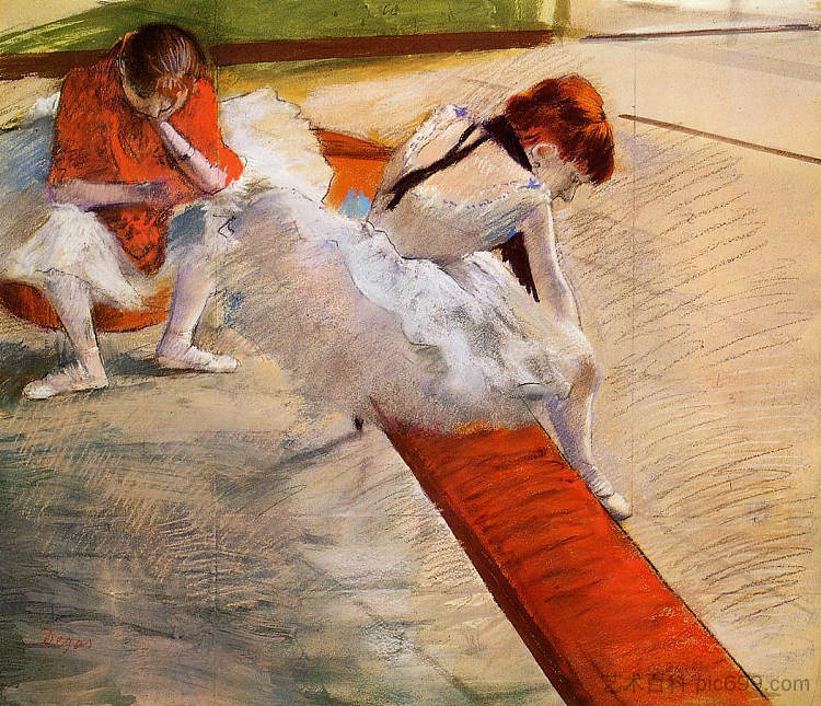 舞者休息 Dancers Resting (1879),埃德加·德加