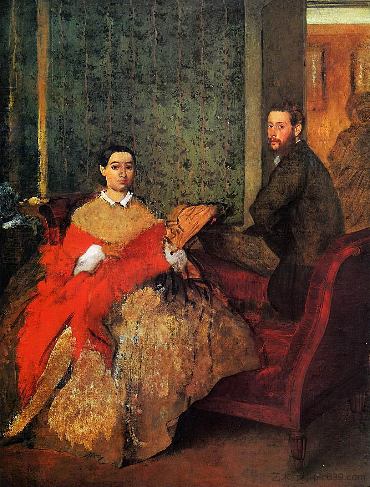 埃德蒙多和特蕾莎·莫比利 Edmondo and Therese Morbilli (1865 - 1866)，埃德加·德加