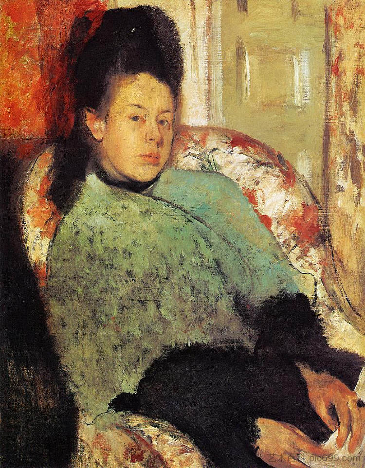 埃琳娜·卡拉法 Elena Carafa (c.1873 - c.1874)，埃德加·德加