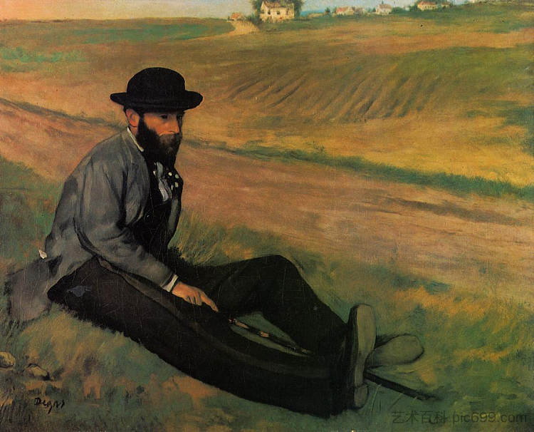 尤金·马奈 Eugene Manet (1874)，埃德加·德加