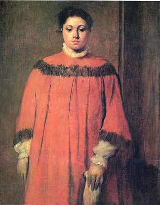 红衣少女 Girl in Red (1866)，埃德加·德加