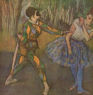 丑角和哥伦比亚 Harlequin and Colombina (1886)，埃德加·德加
