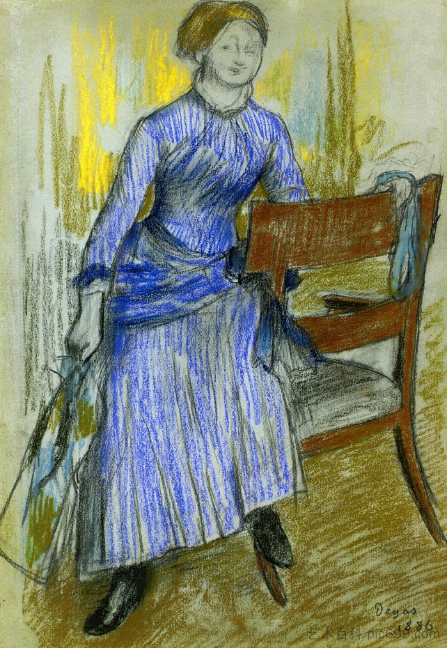 海伦·鲁亚特(马林夫人) Helene Rouart (Mme. Marin) (1886),埃德加·德加